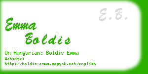 emma boldis business card